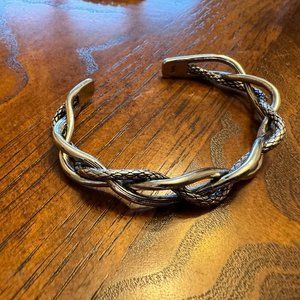 Stylish Sterling Silver Breaded Bracelet